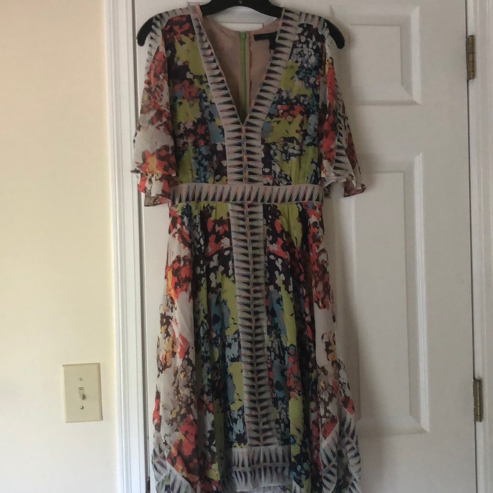 BCBG Max Azria Flutter Sleeve Dress